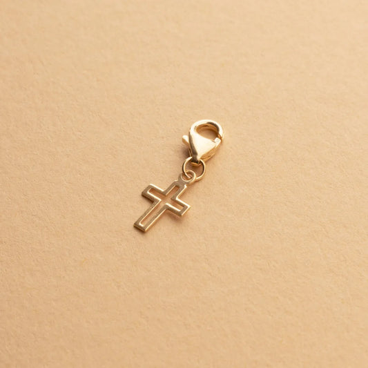 14ct Yellow Gold Cross charm pendan