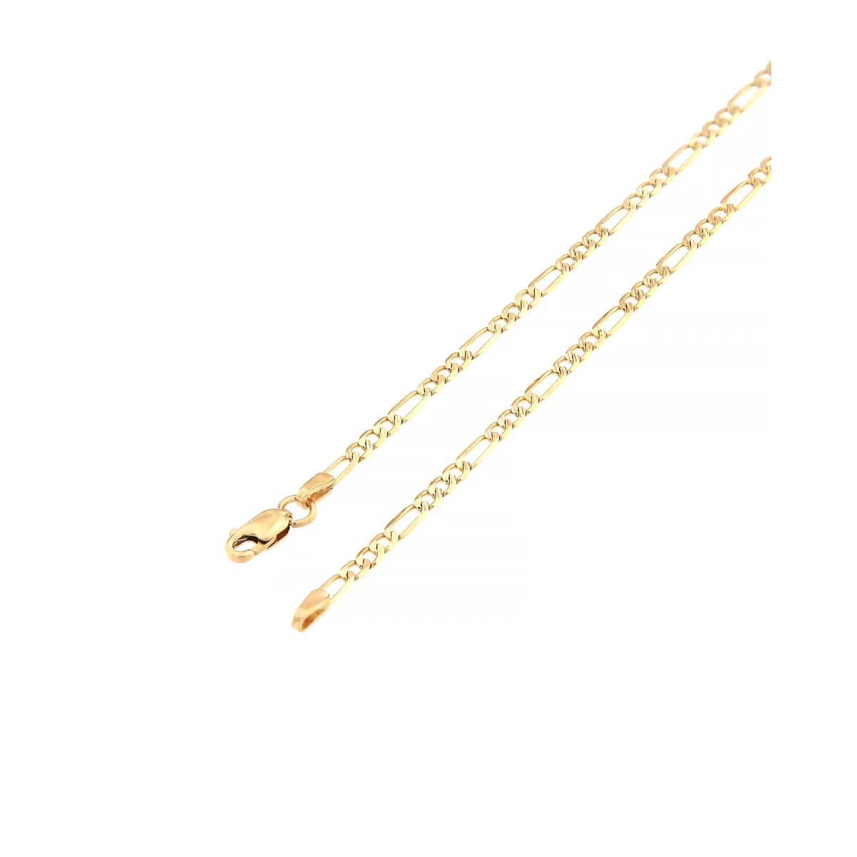 14ct Yellow Gold Diamond-Cut extra flat Figaro Chain