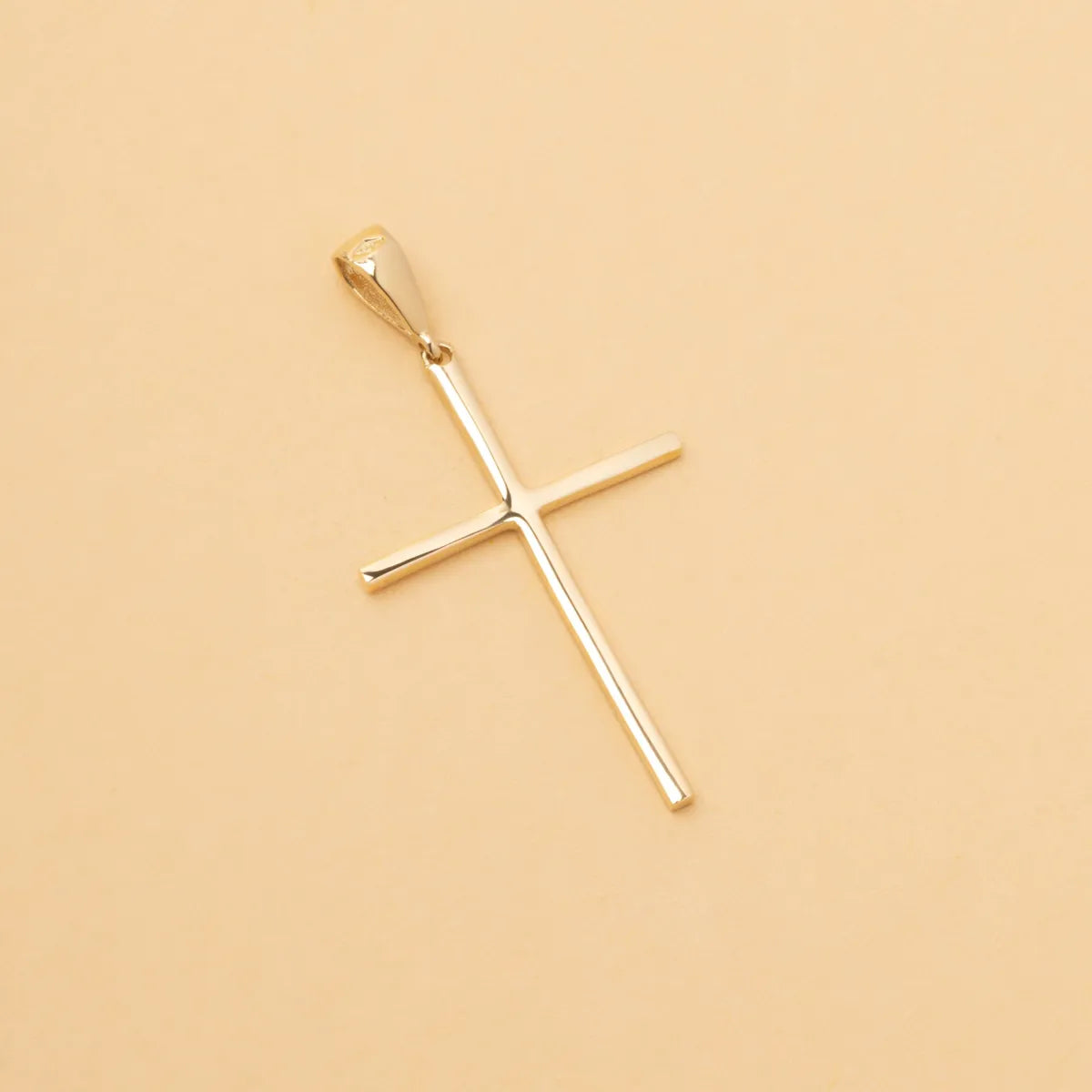 14ct Yellow gold classic cross pendant