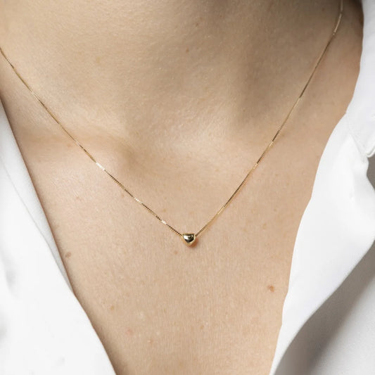 14ct Yellow gold Heart necklace