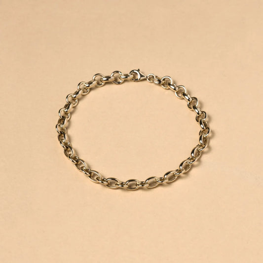 14ct Yellow gold hollow bracelet